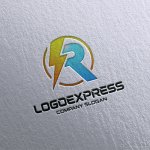 画像16: 電光石火のスピードと信頼を、Rと稲妻で表現したロゴ (16)