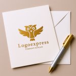 画像6: 知性を想起させるフクロウのロゴ (6)