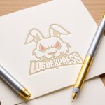 画像6: アグレッシブなウサギのロゴ (6)