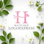 画像9: Hと蓮の花の優雅なロゴ (9)