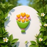 画像12: 愛と幸せを届ける花束ロゴ (12)