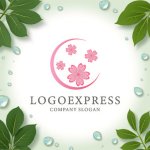 画像9: 春の訪れを告げる桜の優雅なロゴ (9)