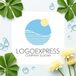 画像9: 穏やかな海と太陽が輝く安らぎと希望のロゴ (9)