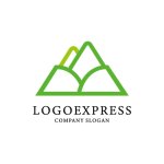 画像1: 自然と成長を象徴する、山をモチーフにしたロゴ (1)