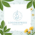 画像9: 月の光を浴びる植物のロゴ (9)