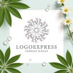 画像9: フェミニンな植物のロゴ (9)