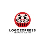 画像1: 目標達成を力強く後押しするだるまのロゴ (1)