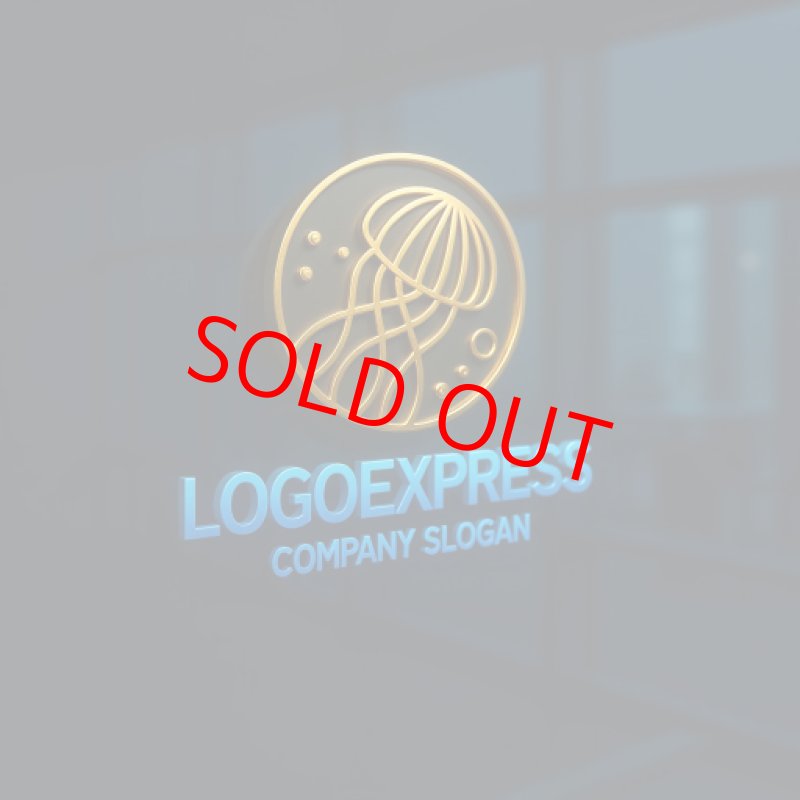 画像15: 未来的なクラゲのロゴ (15)