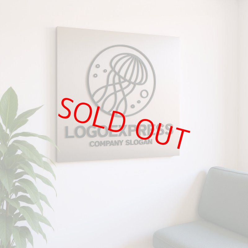 画像7: 未来的なクラゲのロゴ (7)