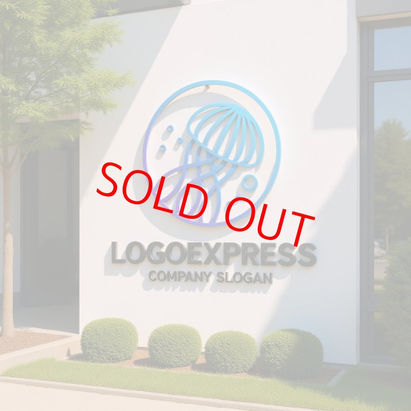 画像8: 未来的なクラゲのロゴ (8)