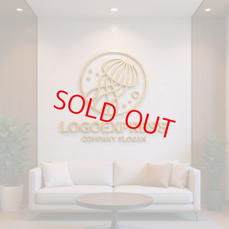 画像10: 未来的なクラゲのロゴ (10)