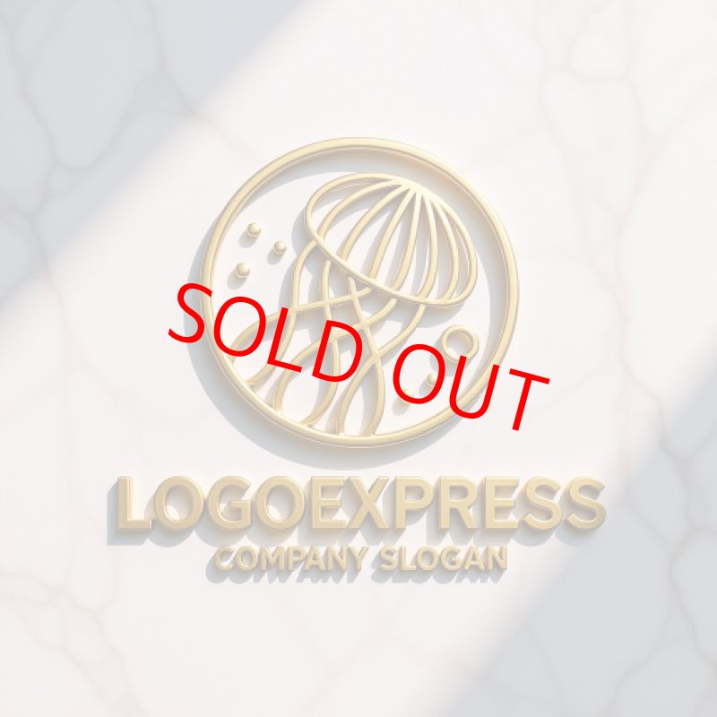 画像13: 未来的なクラゲのロゴ (13)