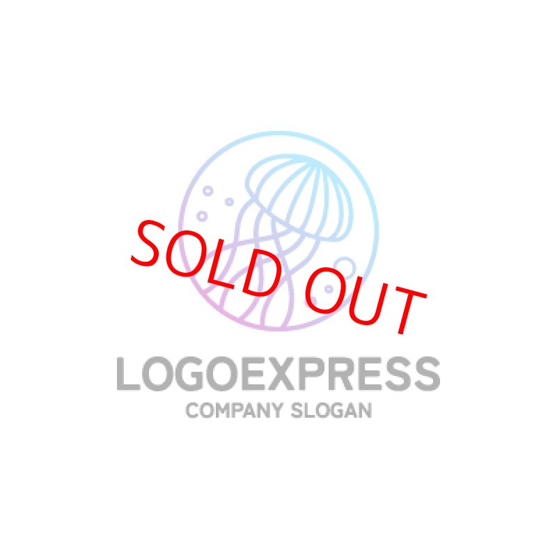 画像1: 未来的なクラゲのロゴ (1)