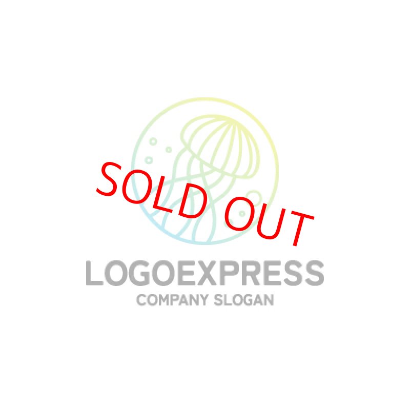 画像3: 未来的なクラゲのロゴ (3)