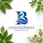 画像9: 海と空を繋ぐ優雅なBのロゴ (9)
