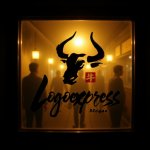 画像14: 牛の筆文字風ロゴ (14)