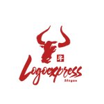 画像3: 牛の筆文字風ロゴ (3)