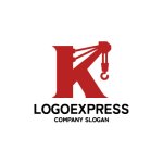 画像3: 洗練された建設用クレーンのKロゴ、 (3)