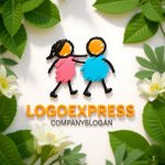 画像12: かわいい2人の子供たちのロゴ (12)