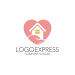画像1: 愛と住宅のロゴ (1)