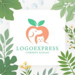 画像9: 犬と猫の桃のロゴ (9)