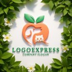 画像12: 犬と猫の桃のロゴ (12)