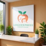 画像13: 犬と猫の桃のロゴ (13)