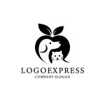 画像3: 犬と猫の桃のロゴ (3)