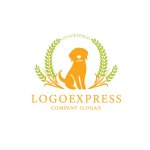 画像3: 優雅な犬と穂のロゴ (3)