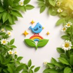 画像12: 虹と鳥と芽のロゴ (12)