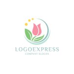 画像1: チューリップと優しさのロゴ (1)