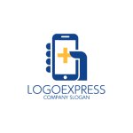 画像1: クールなスマートフォン修理のロゴ (1)
