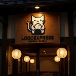 画像12: おにぎりを持つ猫のロゴ (12)