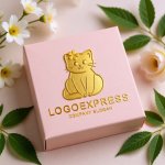 画像10: かわいい猫と花のロゴ (10)