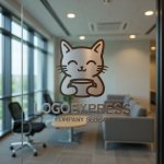 画像9: コーヒーを持つ猫のロゴ (9)