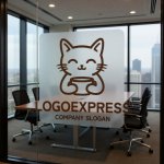 画像11: コーヒーを持つ猫のロゴ (11)