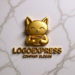 画像13: コーヒーを持つ猫のロゴ (13)