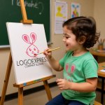 画像14: 可愛いうさぎのロゴ (14)