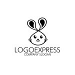 画像3: 可愛いうさぎのロゴ (3)