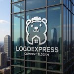画像16: かわいい建設クマのロゴ (16)