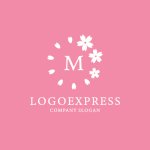 画像4: 桜の花に囲まれたMのロゴ (4)