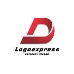 画像1: 力強くモダンなD字ロゴ (1)