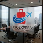 画像11: 旅行鞄と飛行機の旅行ロゴ (11)