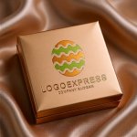 画像14: 波打つ縞模様の卵型ロゴ (14)