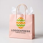 画像6: 波打つ縞模様の卵型ロゴ (6)