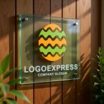 画像11: 波打つ縞模様の卵型ロゴ (11)