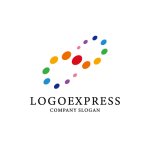 画像1: カラフルなドットの無限大ロゴ (1)