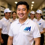 画像14: M字と成長を表すモダンラインロゴ (14)