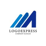 画像1: M字と成長を表すモダンラインロゴ (1)