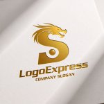 画像11: スタイリッシュなS字ドラゴンのロゴ (11)